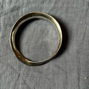 Chunky Sterling silver twist bangle